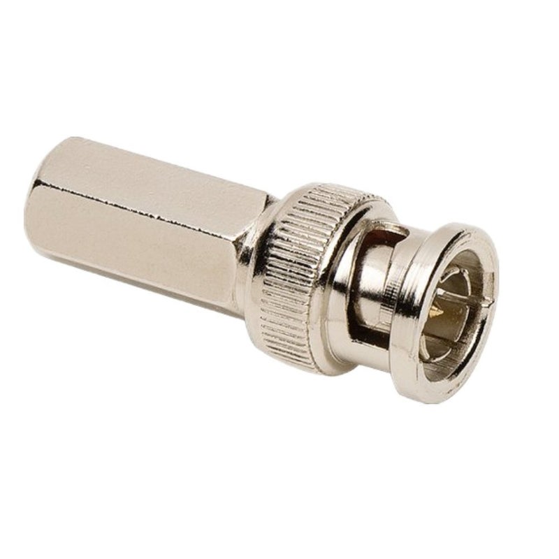 BeElion 10-Pack BNC Male Twist-on Connector for RG59 Coaxial Cable - 75 Ohm, Nickel-Plated Brass Housing, Brass Contacts - for CCTV Security Systems, Satellite TV & Antenna Setups, Easy Tool-Free Installation - Image 3
